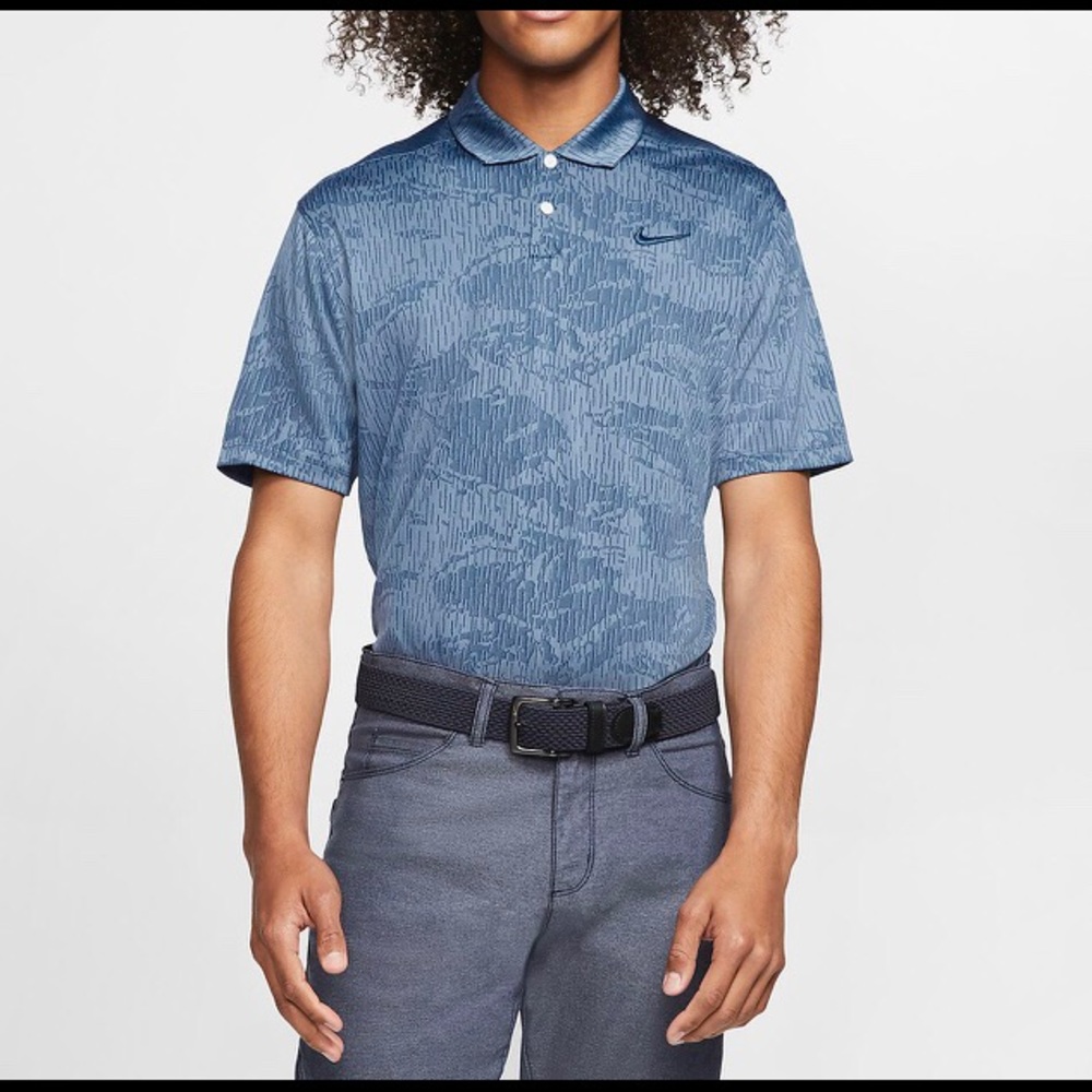 Nike Dri fit vapor golf polo ghost camo blue